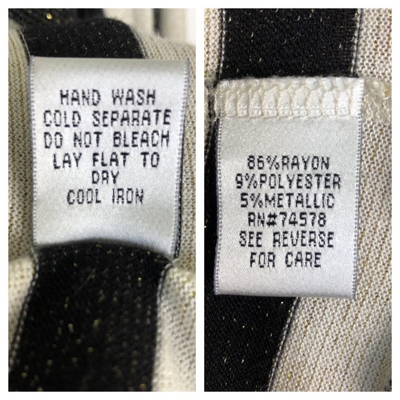 Asymmetrical black & white striped sweater - Picture 7 of 7